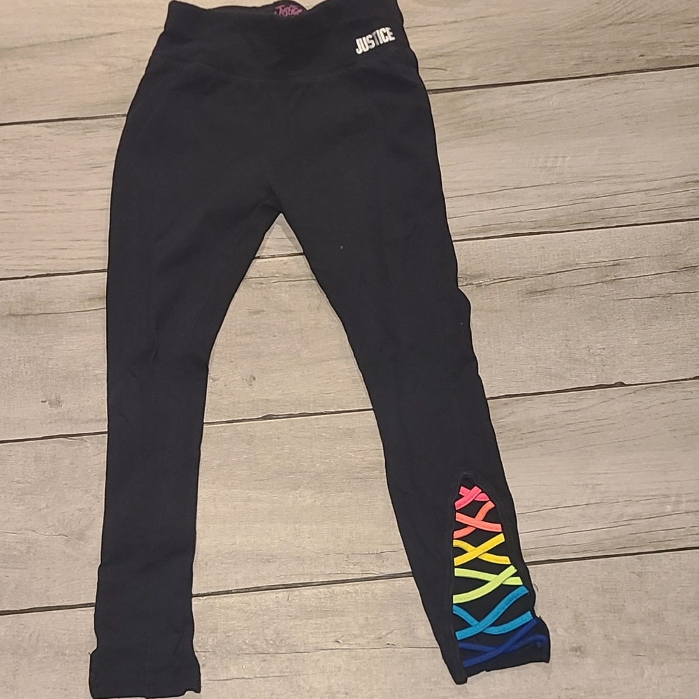 🍁 Justice Rainbow cross leggings🧋